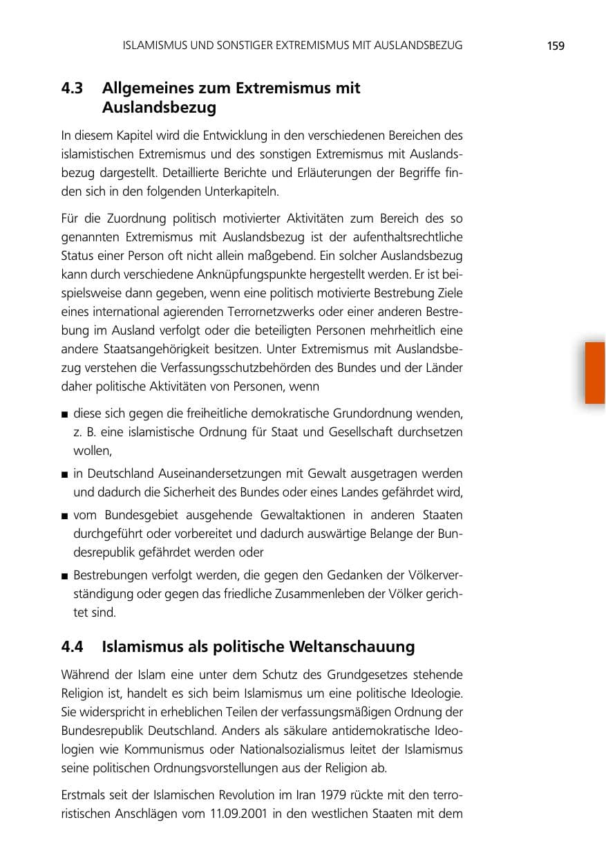Seite 159 des Verfassungsschutzbericht 2012 Niedersachsen