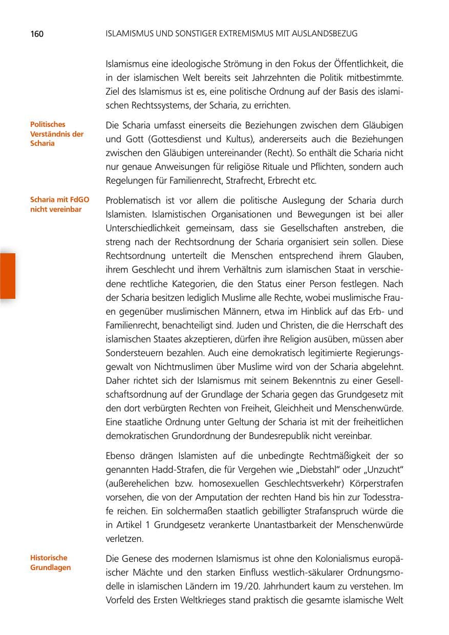 Seite 160 des Verfassungsschutzbericht 2012 Niedersachsen