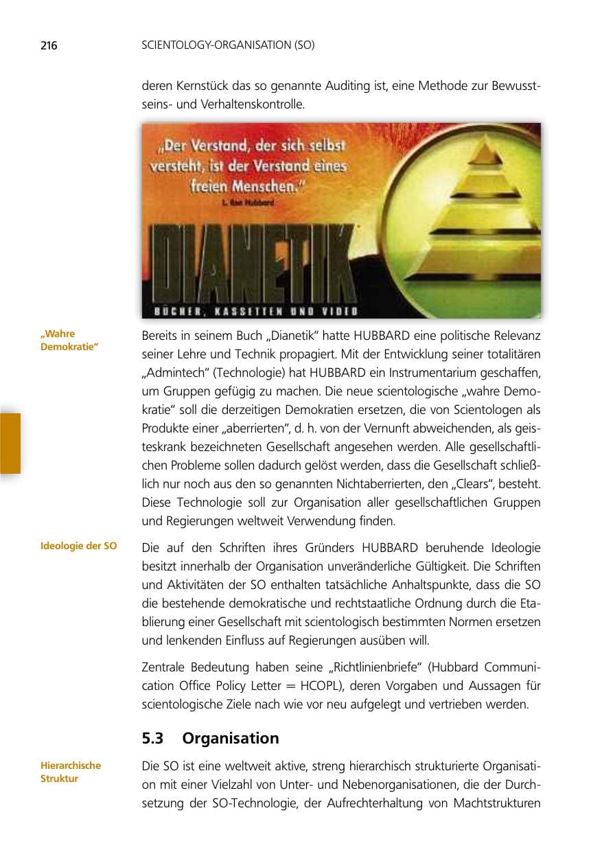 Seite 216 des Verfassungsschutzbericht 2012 Niedersachsen