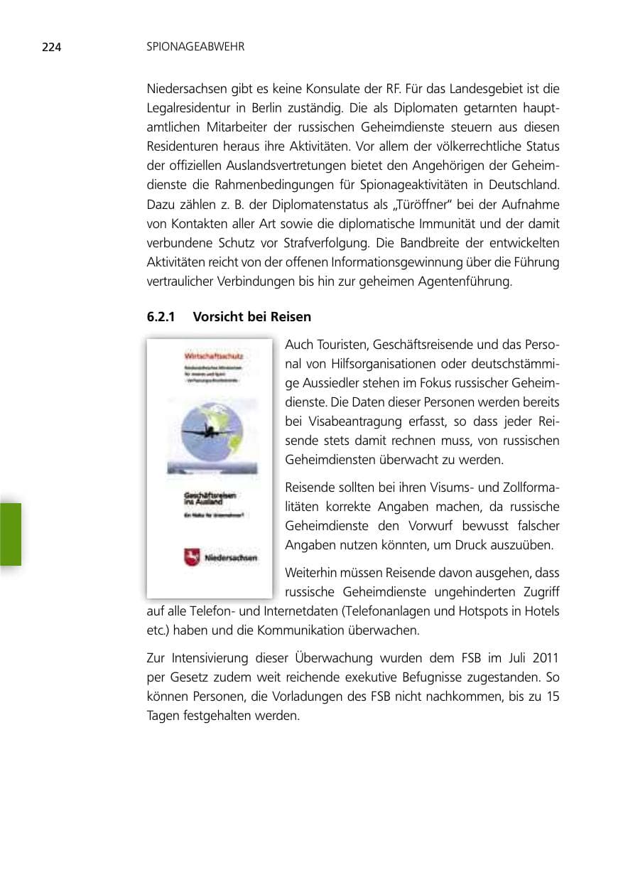 Seite 224 des Verfassungsschutzbericht 2012 Niedersachsen