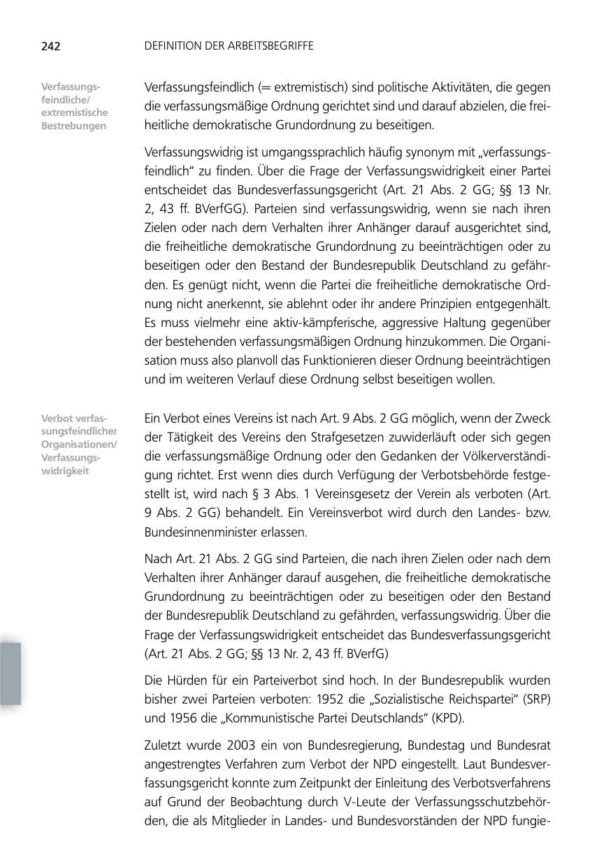 Seite 242 des Verfassungsschutzbericht 2012 Niedersachsen