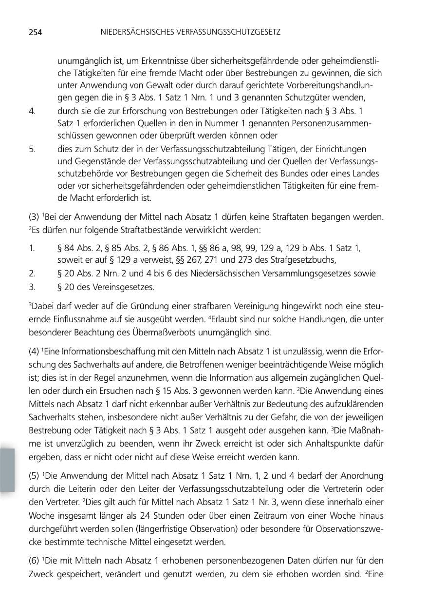 Seite 254 des Verfassungsschutzbericht 2012 Niedersachsen