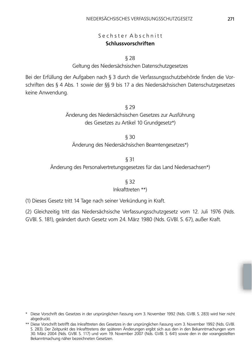 Seite 271 des Verfassungsschutzbericht 2012 Niedersachsen