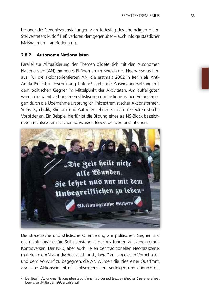 Seite 65 des Verfassungsschutzbericht 2012 Niedersachsen