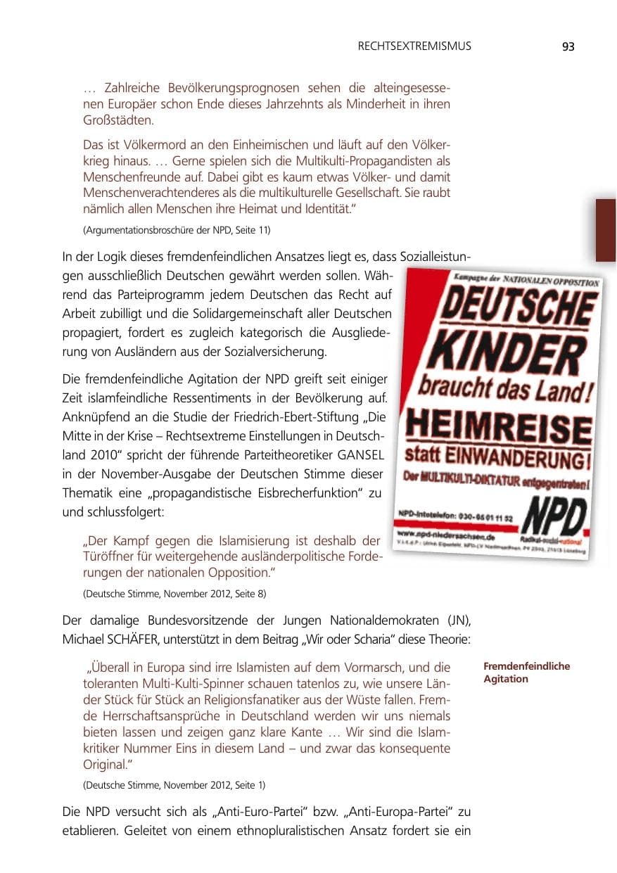 Seite 93 des Verfassungsschutzbericht 2012 Niedersachsen