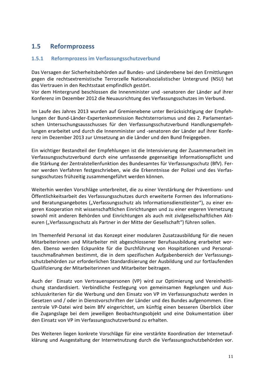 Seite 11 des Verfassungsschutzbericht 2013 Niedersachsen