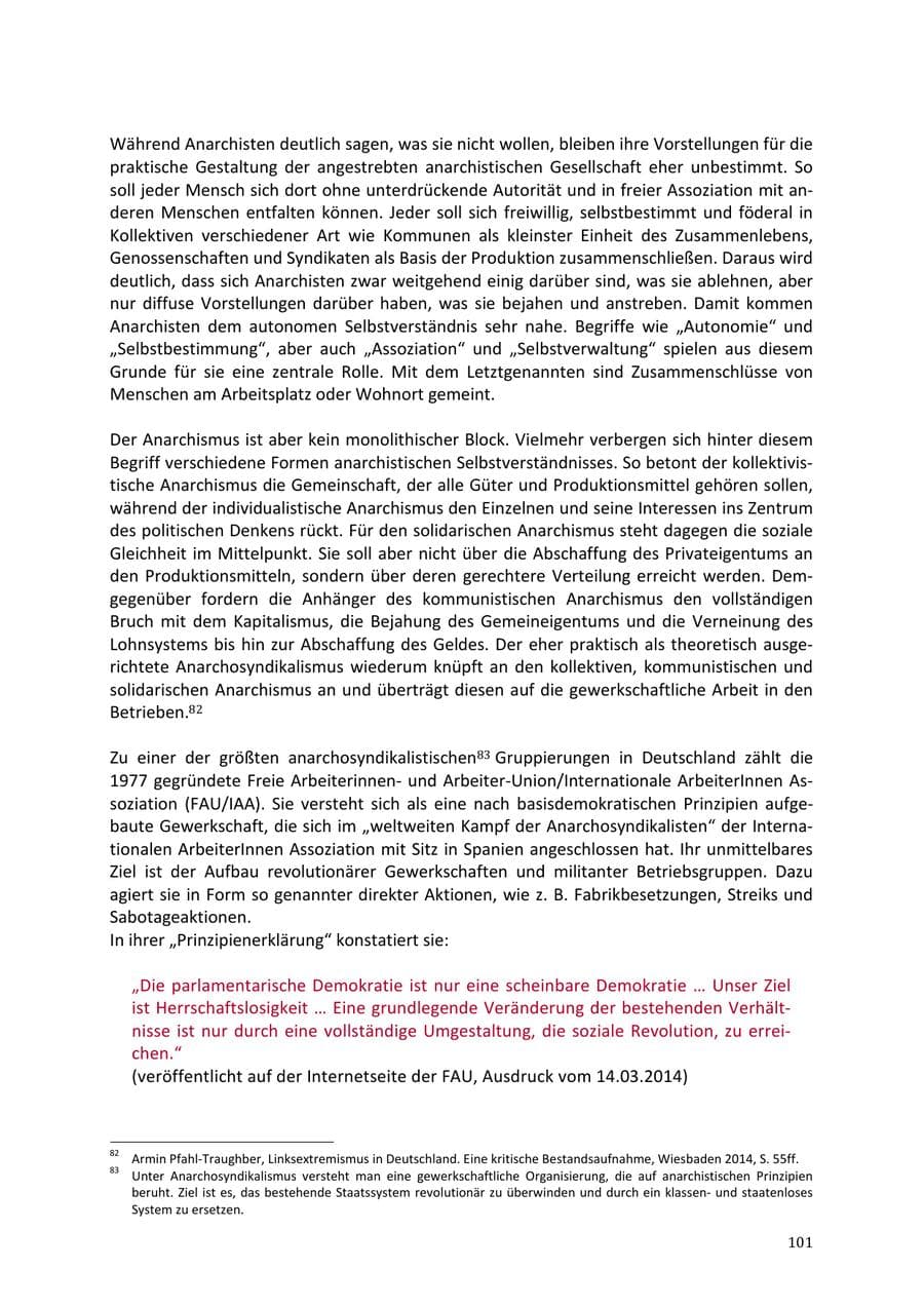 Seite 101 des Verfassungsschutzbericht 2013 Niedersachsen