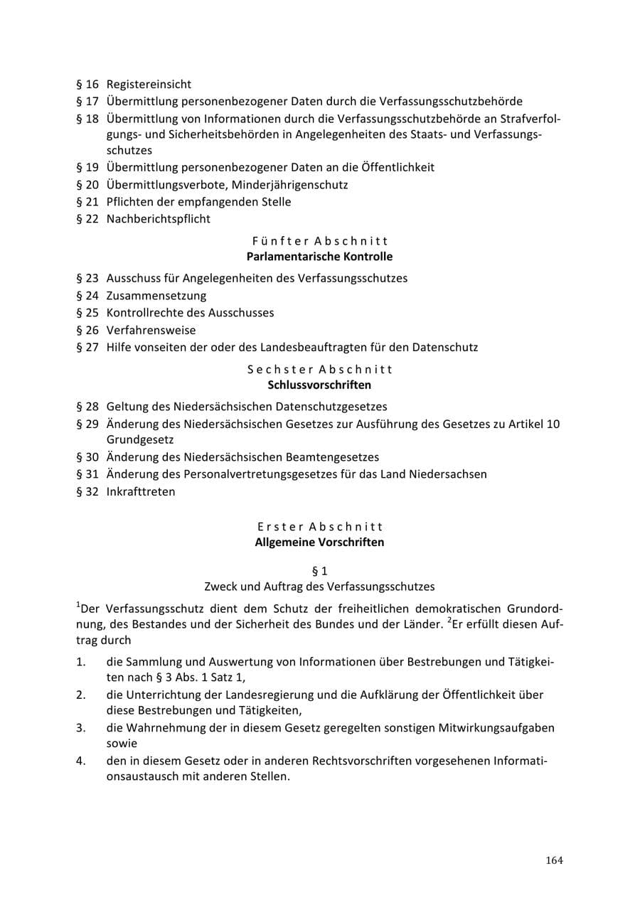 Seite 164 des Verfassungsschutzbericht 2013 Niedersachsen