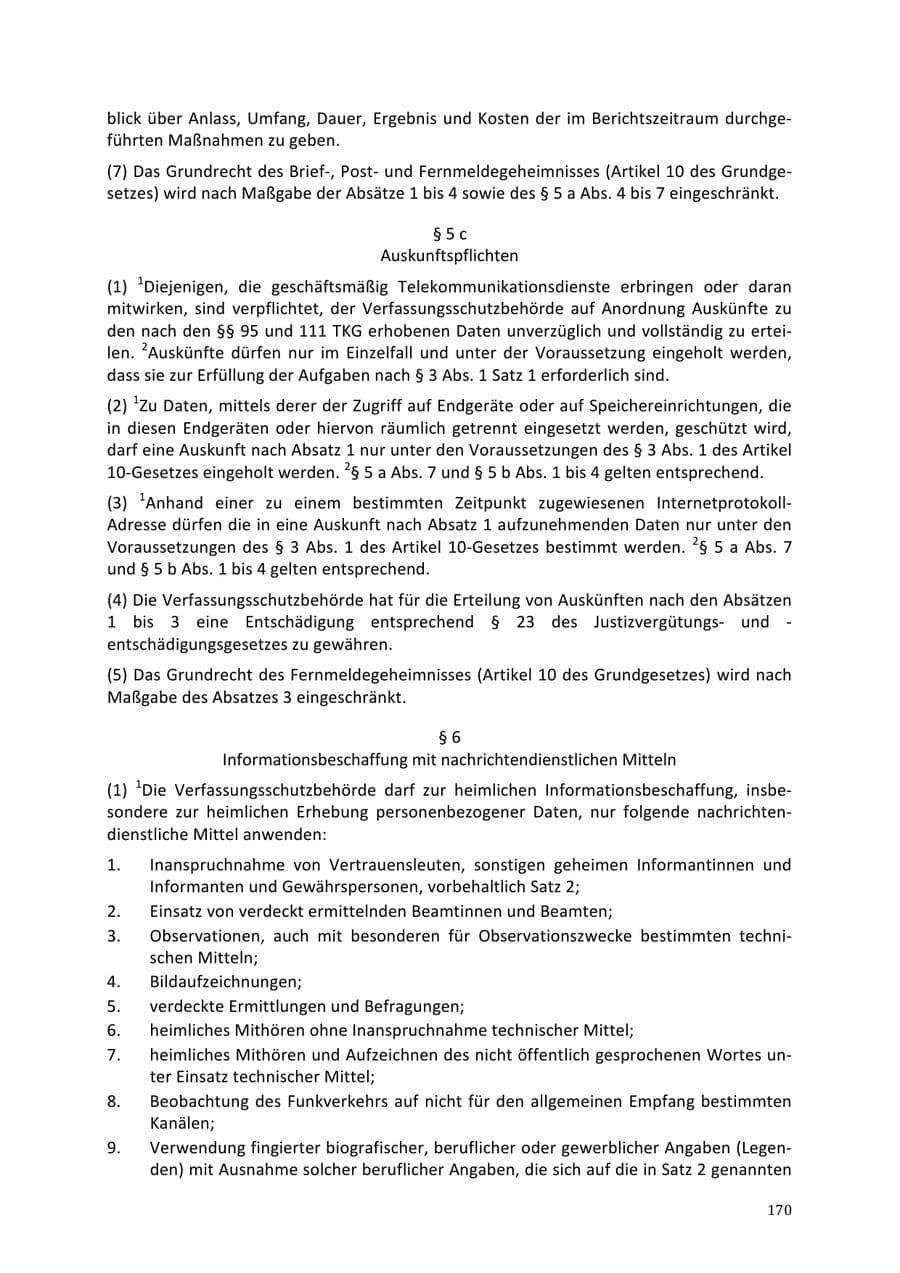 Seite 170 des Verfassungsschutzbericht 2013 Niedersachsen
