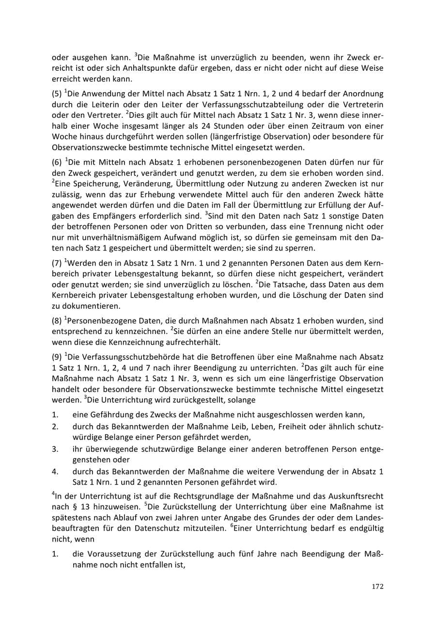 Seite 172 des Verfassungsschutzbericht 2013 Niedersachsen