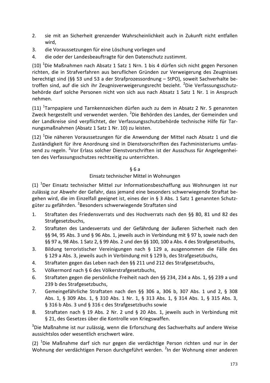 Seite 173 des Verfassungsschutzbericht 2013 Niedersachsen