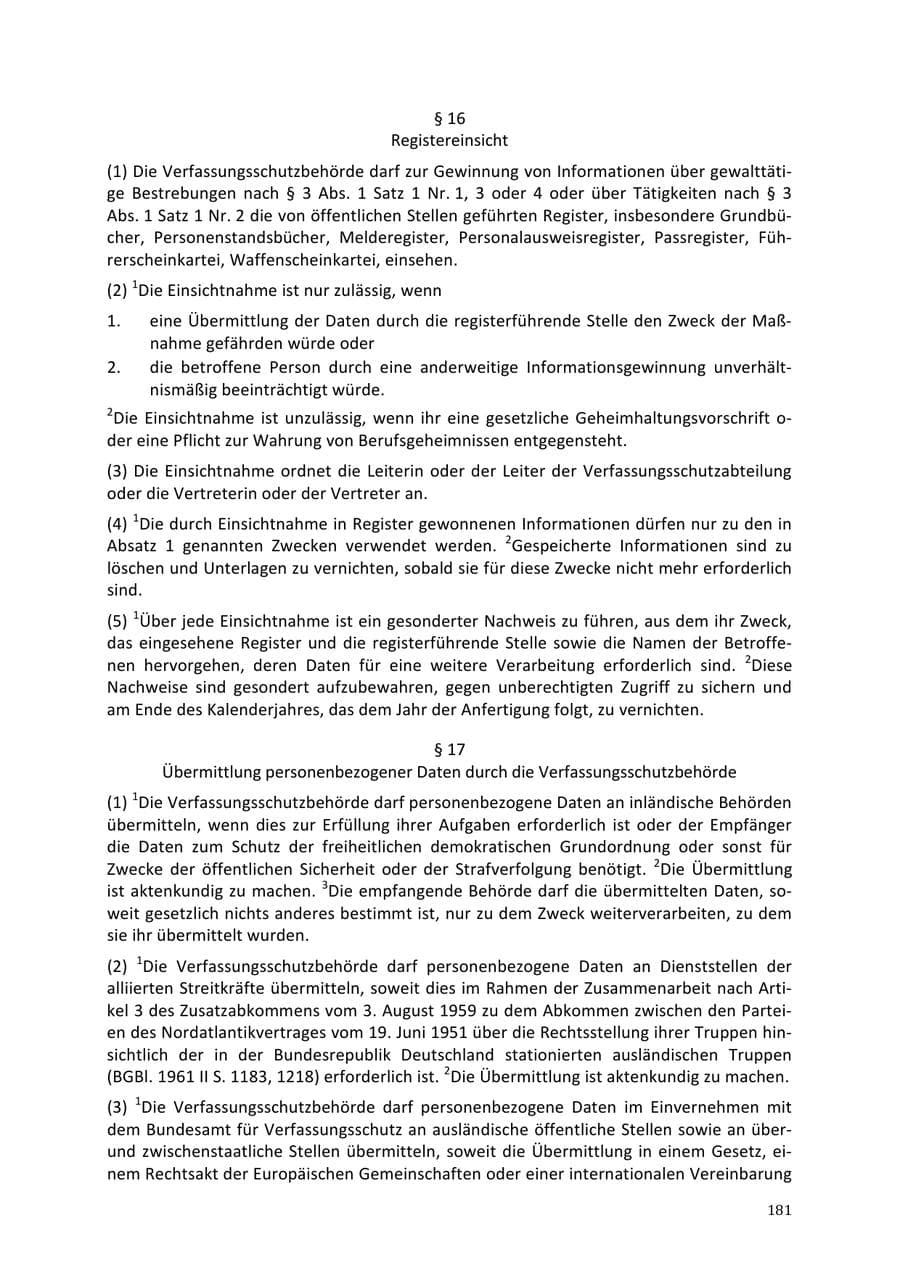 Seite 181 des Verfassungsschutzbericht 2013 Niedersachsen