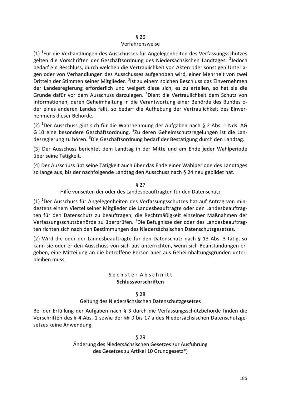 Seite 185 des Verfassungsschutzbericht 2013 Niedersachsen