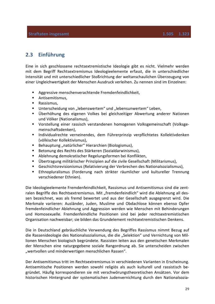 Seite 29 des Verfassungsschutzbericht 2013 Niedersachsen