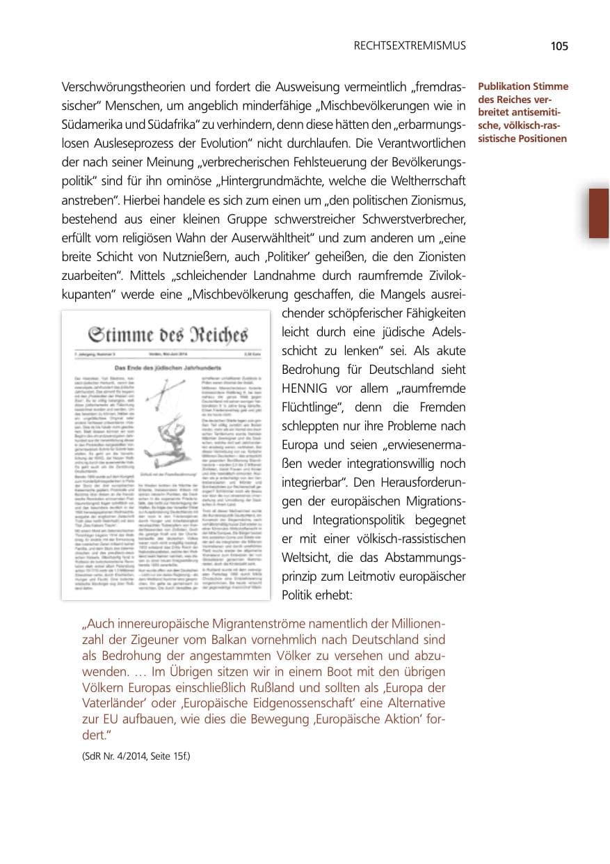 Seite 105 des Verfassungsschutzbericht 2014 Niedersachsen