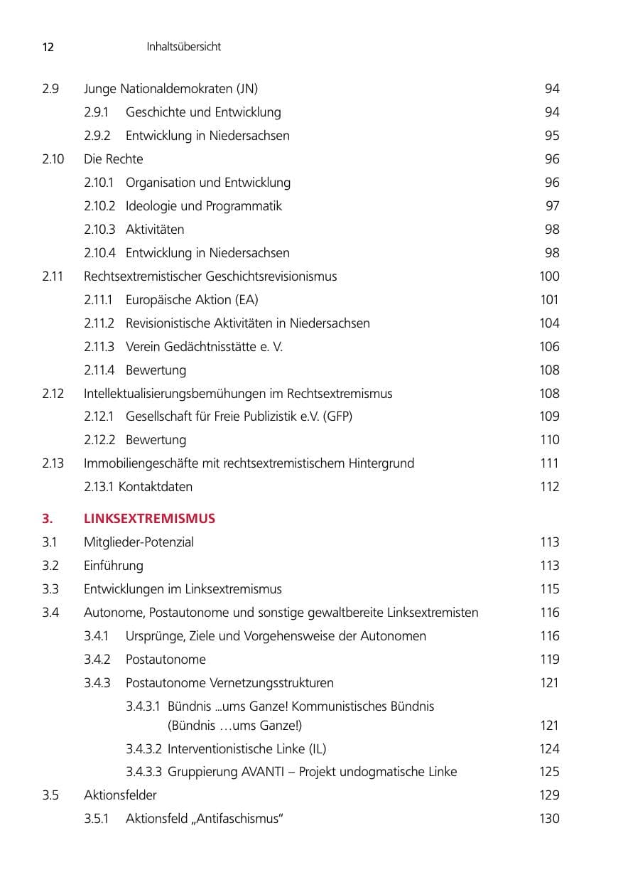 Seite 12 des Verfassungsschutzbericht 2014 Niedersachsen