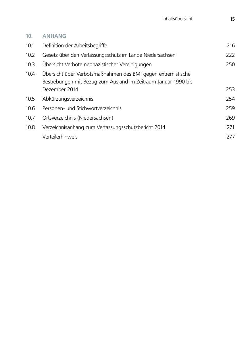 Seite 15 des Verfassungsschutzbericht 2014 Niedersachsen