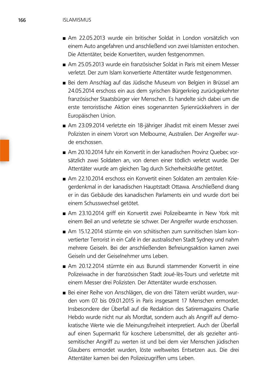 Seite 166 des Verfassungsschutzbericht 2014 Niedersachsen