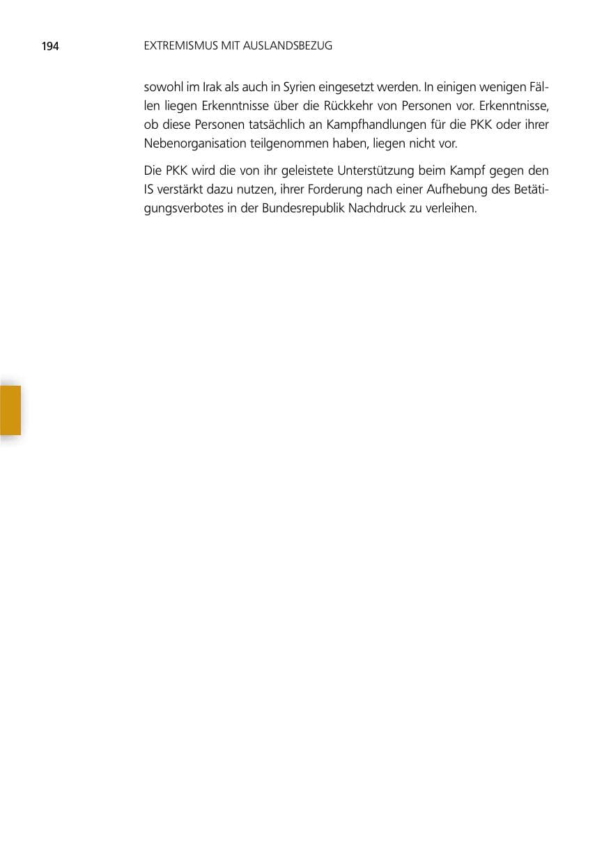 Seite 194 des Verfassungsschutzbericht 2014 Niedersachsen
