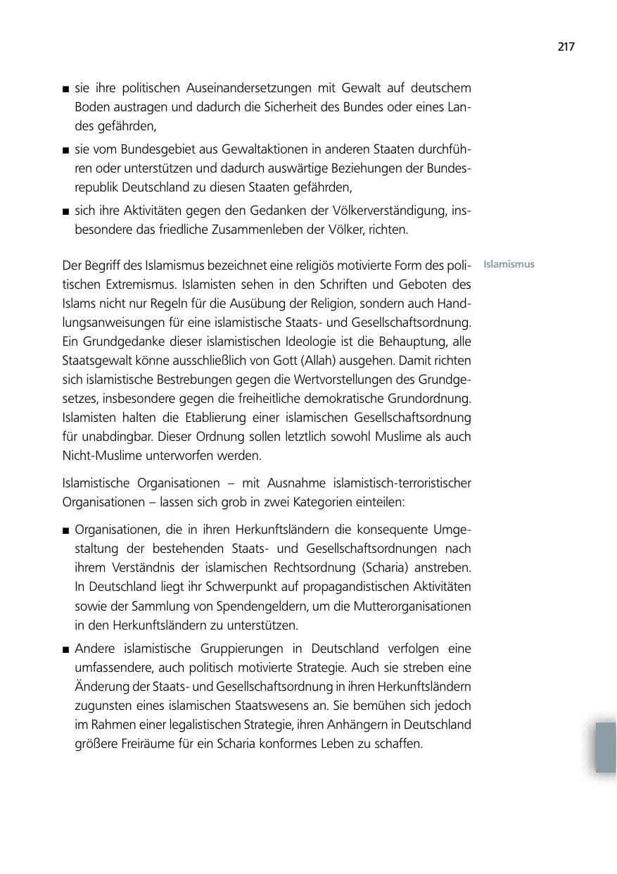 Seite 217 des Verfassungsschutzbericht 2014 Niedersachsen