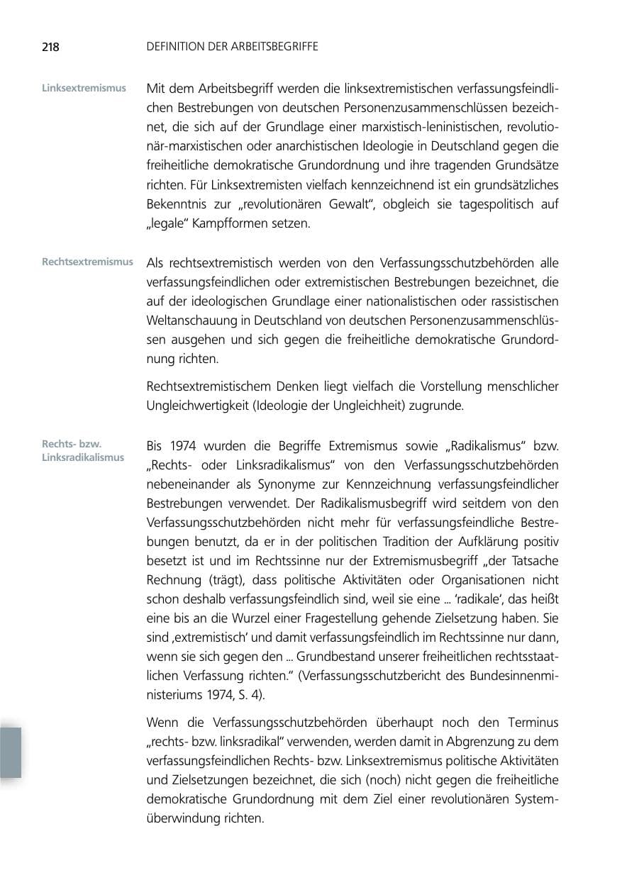 Seite 218 des Verfassungsschutzbericht 2014 Niedersachsen