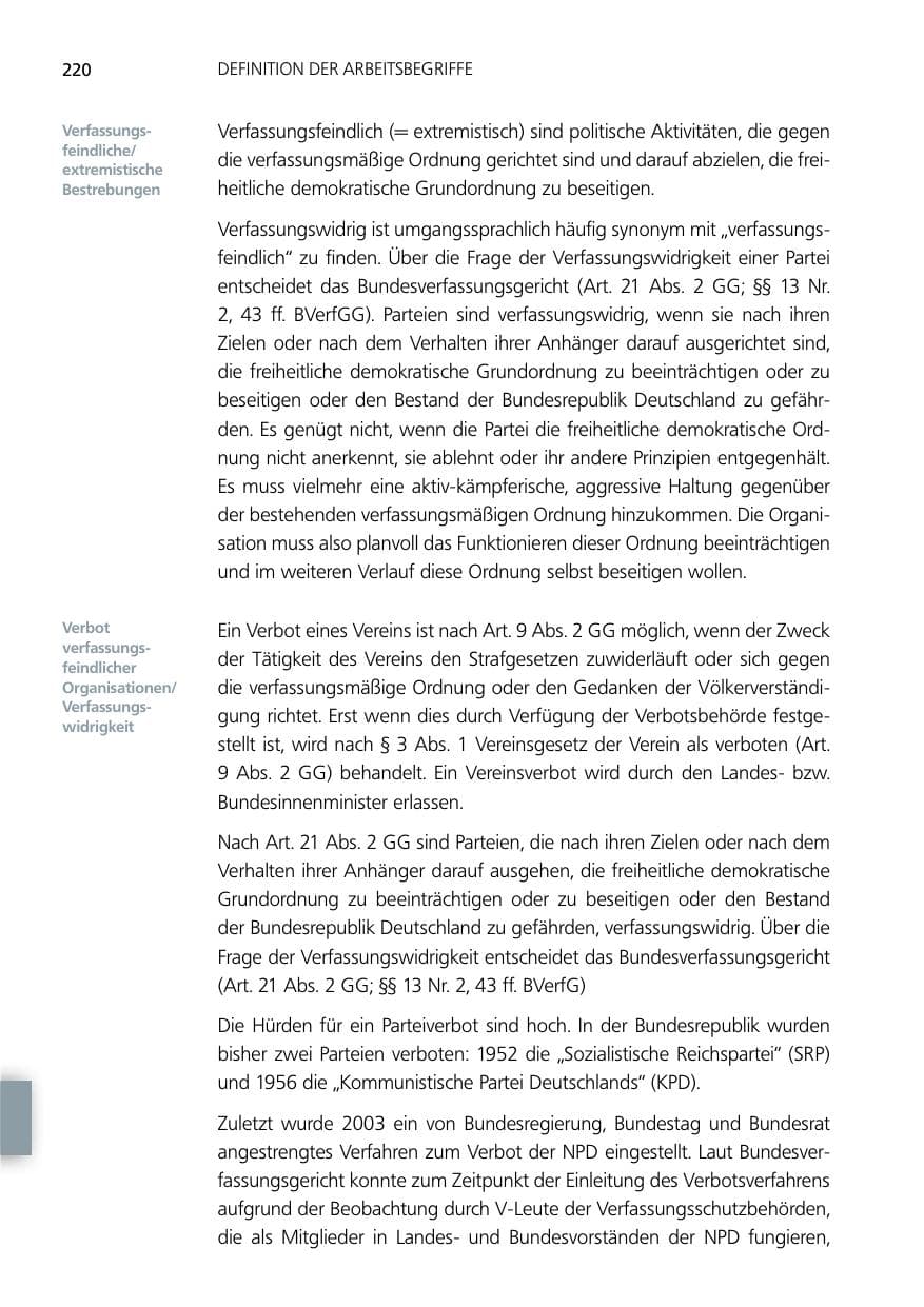 Seite 220 des Verfassungsschutzbericht 2014 Niedersachsen