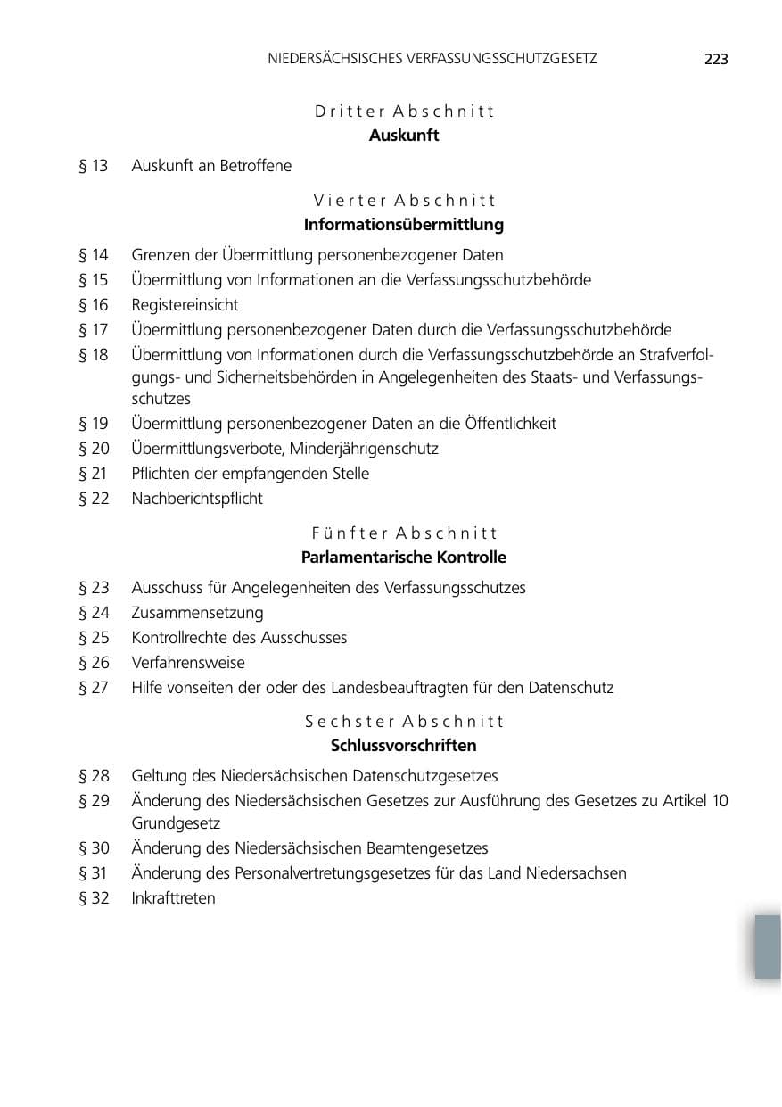 Seite 223 des Verfassungsschutzbericht 2014 Niedersachsen