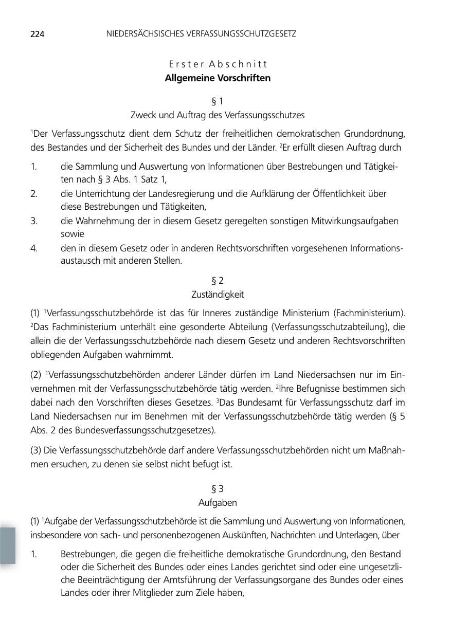 Seite 224 des Verfassungsschutzbericht 2014 Niedersachsen