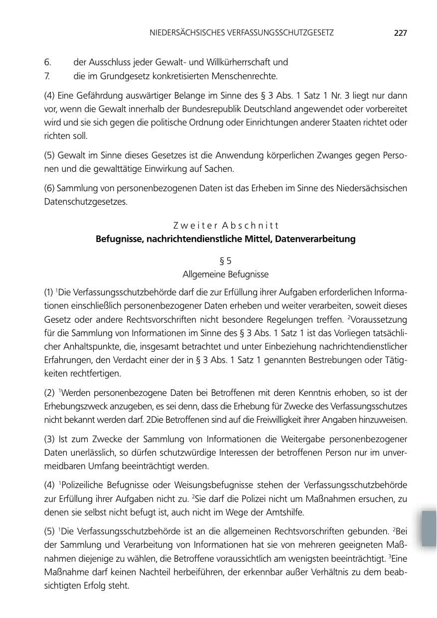 Seite 227 des Verfassungsschutzbericht 2014 Niedersachsen