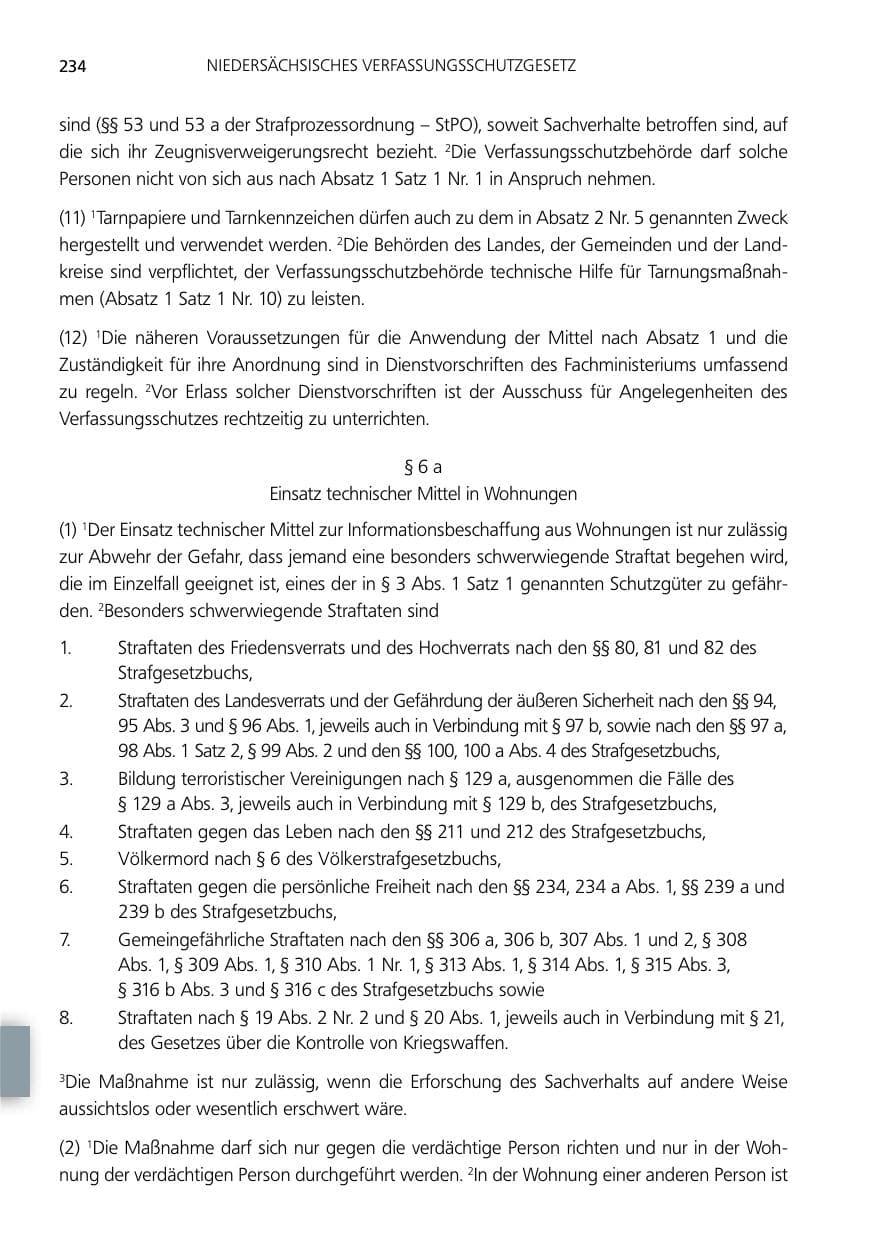 Seite 234 des Verfassungsschutzbericht 2014 Niedersachsen