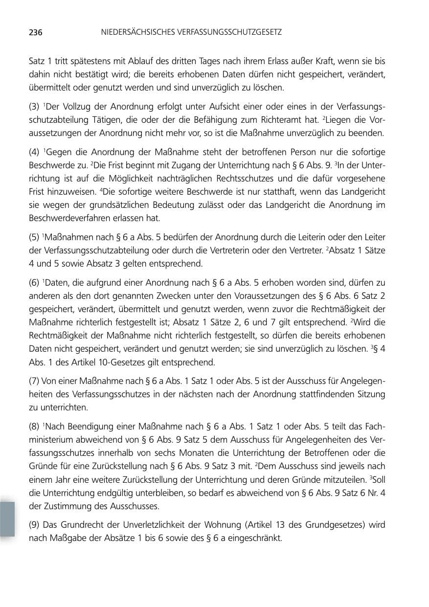 Seite 236 des Verfassungsschutzbericht 2014 Niedersachsen