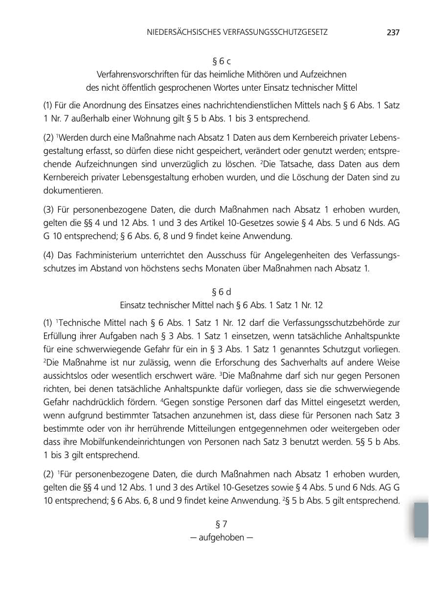 Seite 237 des Verfassungsschutzbericht 2014 Niedersachsen