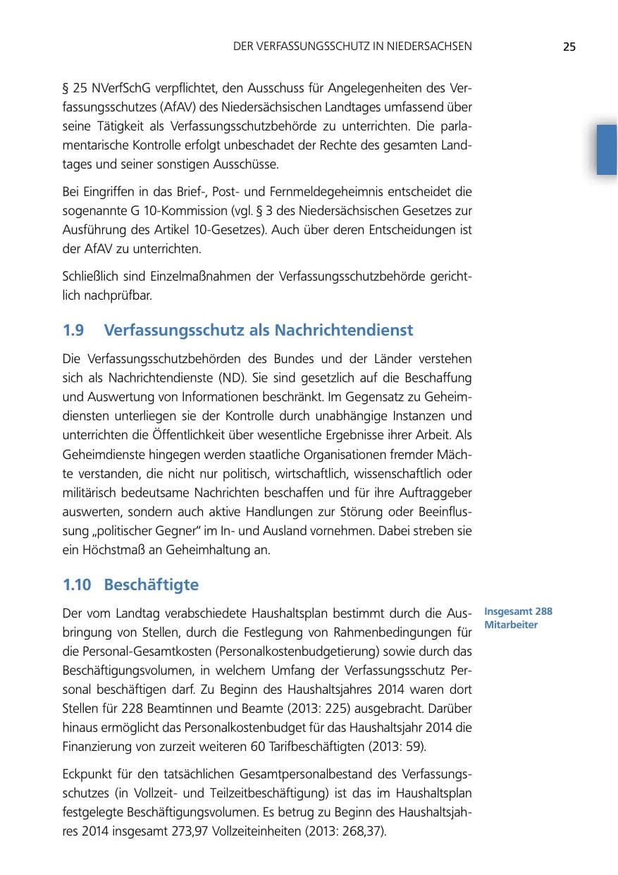 Seite 25 des Verfassungsschutzbericht 2014 Niedersachsen