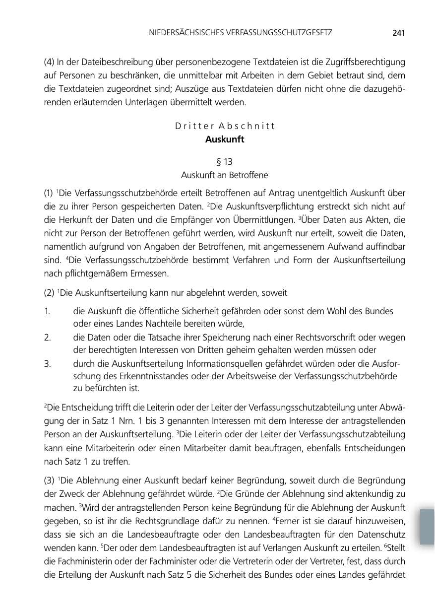 Seite 241 des Verfassungsschutzbericht 2014 Niedersachsen