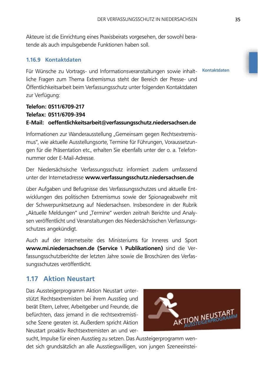 Seite 35 des Verfassungsschutzbericht 2014 Niedersachsen