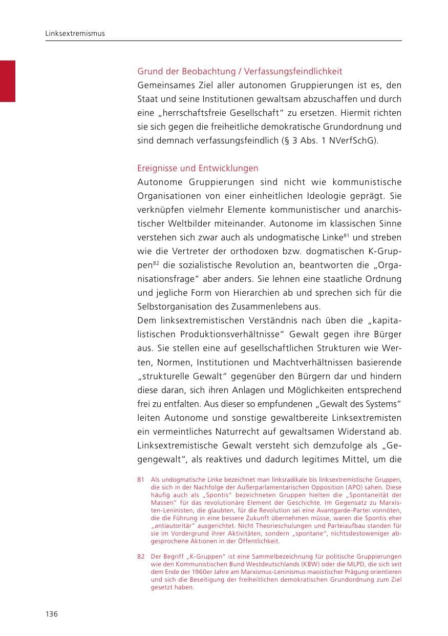 Seite 138 des Verfassungsschutzbericht 2015 Niedersachsen