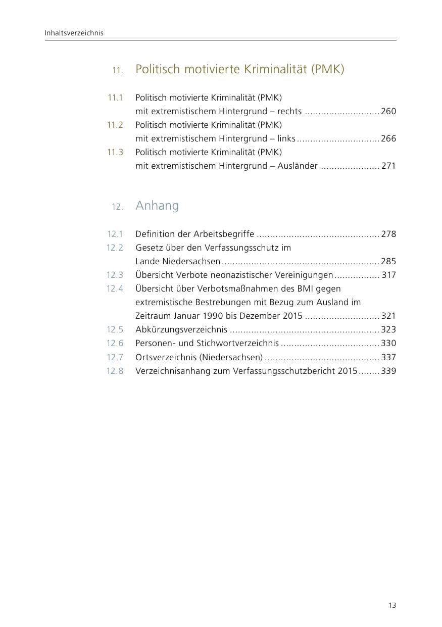 Seite 15 des Verfassungsschutzbericht 2015 Niedersachsen