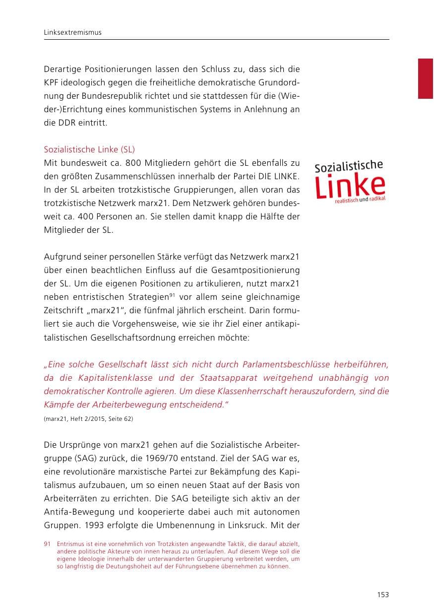 Seite 155 des Verfassungsschutzbericht 2015 Niedersachsen