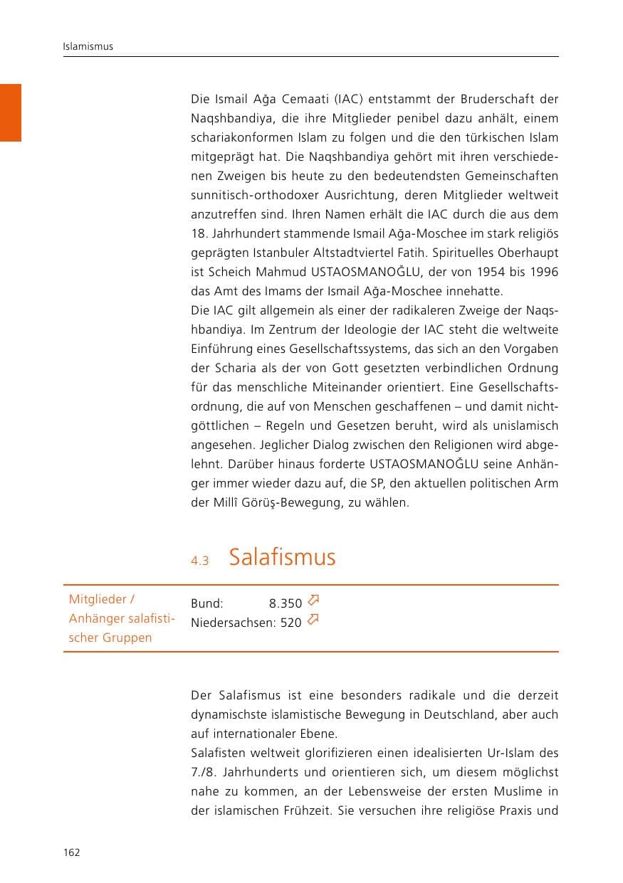 Seite 164 des Verfassungsschutzbericht 2015 Niedersachsen