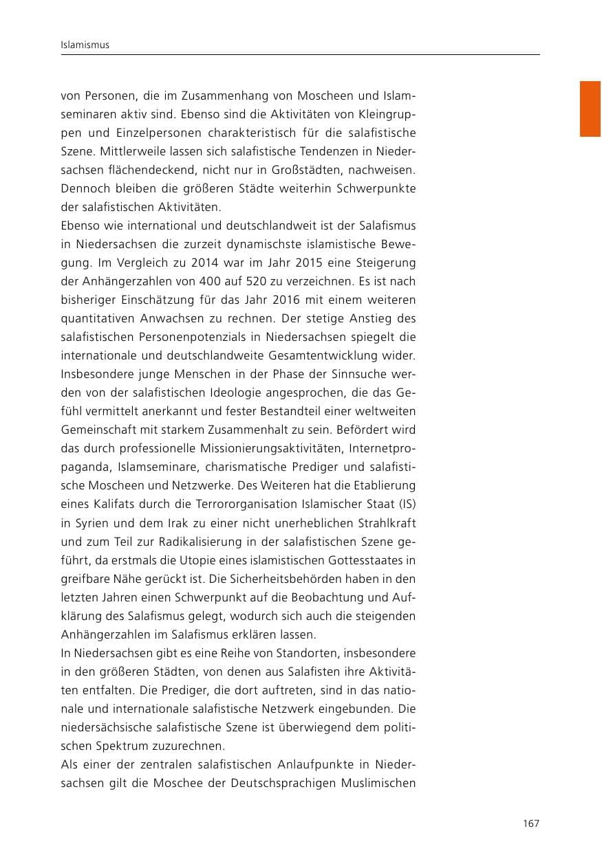 Seite 169 des Verfassungsschutzbericht 2015 Niedersachsen