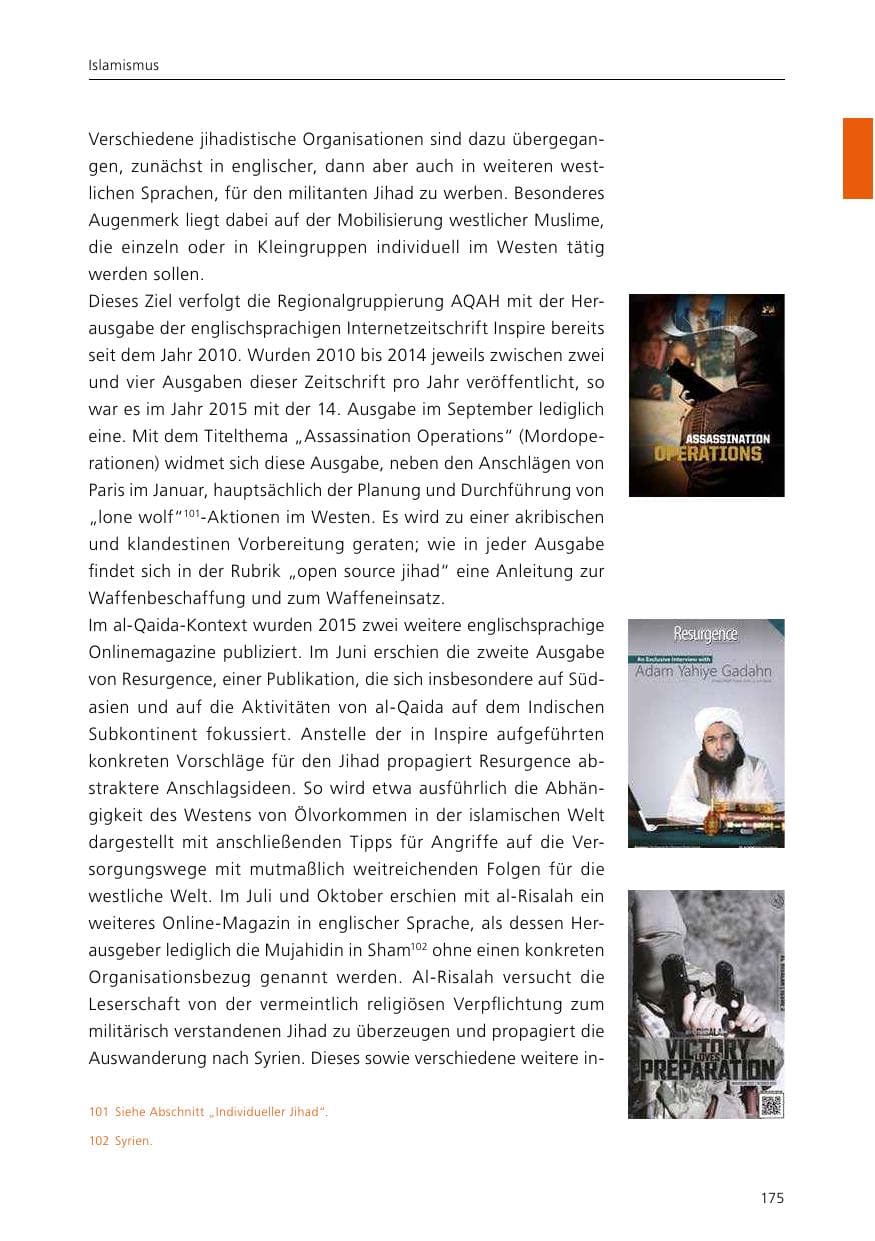 Seite 177 des Verfassungsschutzbericht 2015 Niedersachsen
