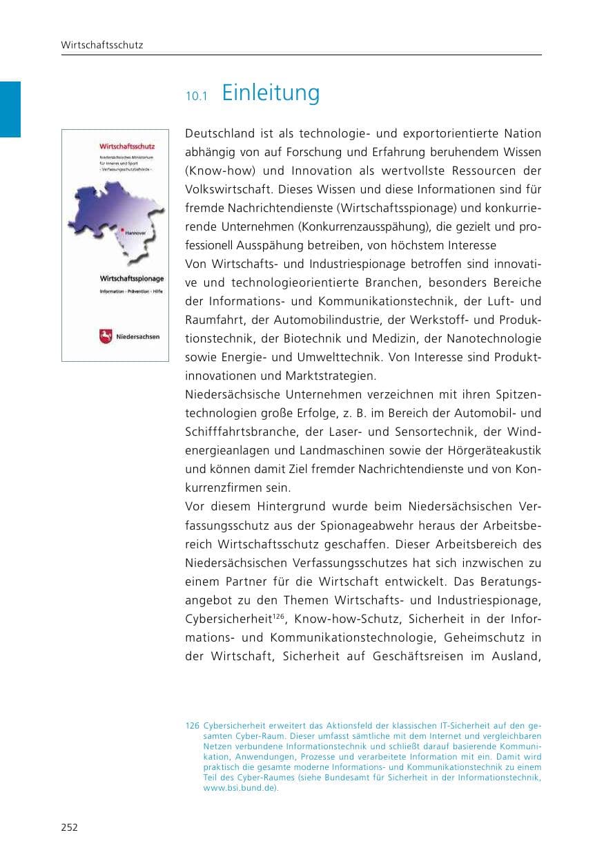 Seite 254 des Verfassungsschutzbericht 2015 Niedersachsen