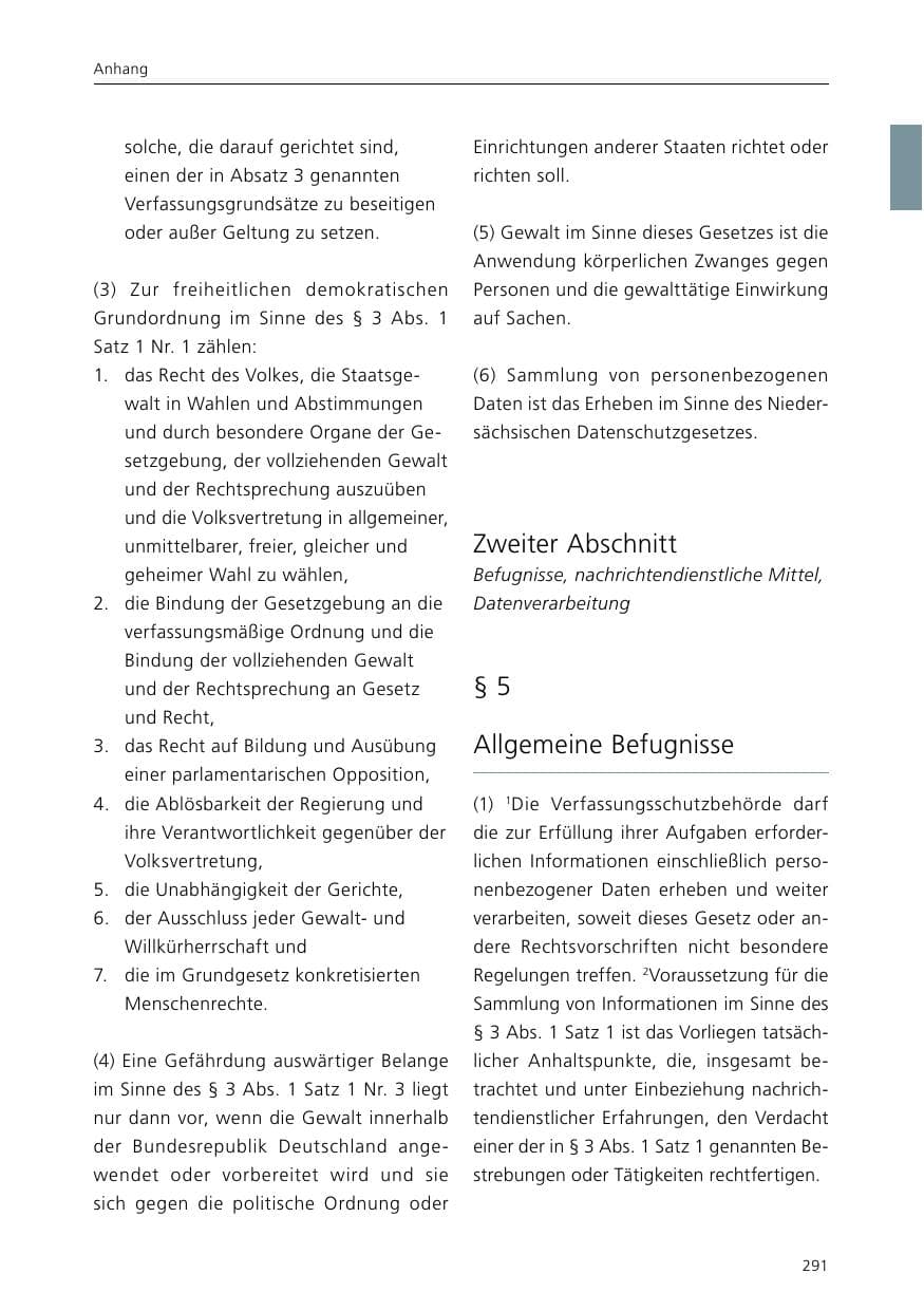 Seite 293 des Verfassungsschutzbericht 2015 Niedersachsen