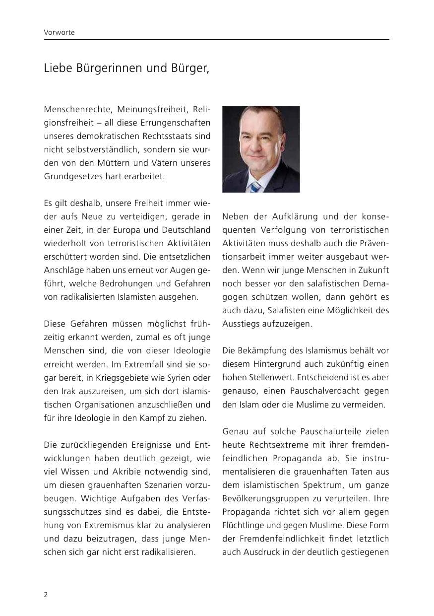 Seite 4 des Verfassungsschutzbericht 2015 Niedersachsen