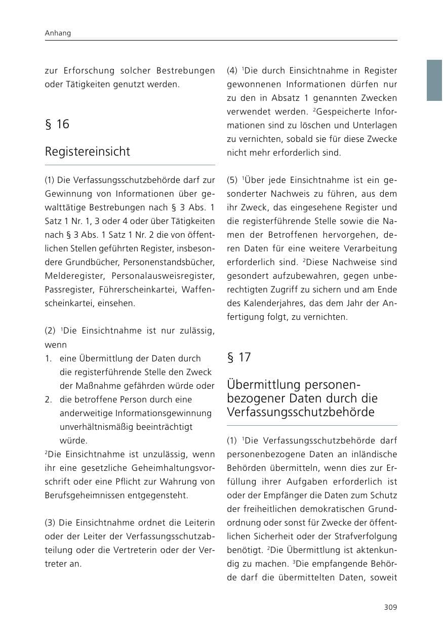 Seite 311 des Verfassungsschutzbericht 2015 Niedersachsen