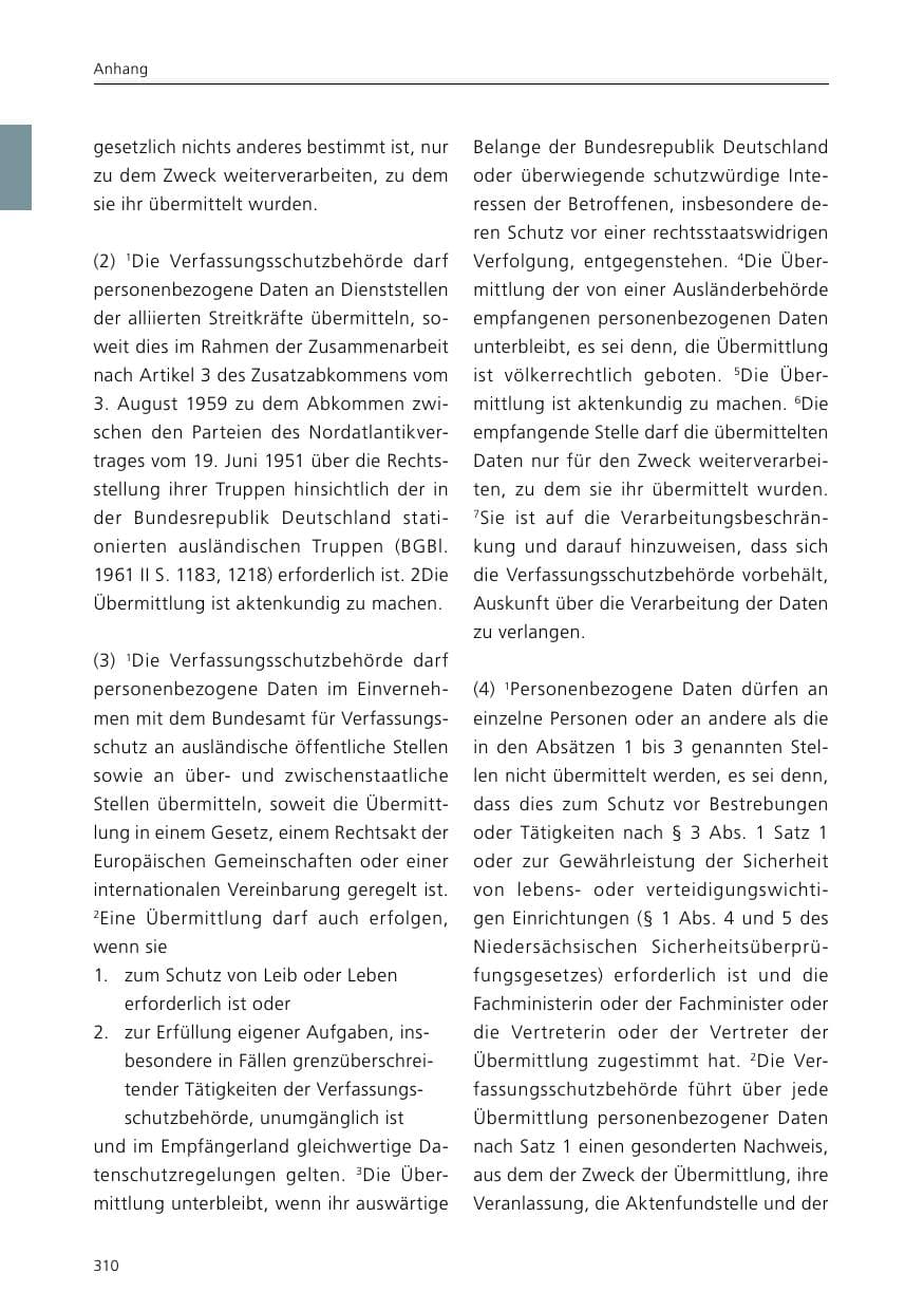 Seite 312 des Verfassungsschutzbericht 2015 Niedersachsen