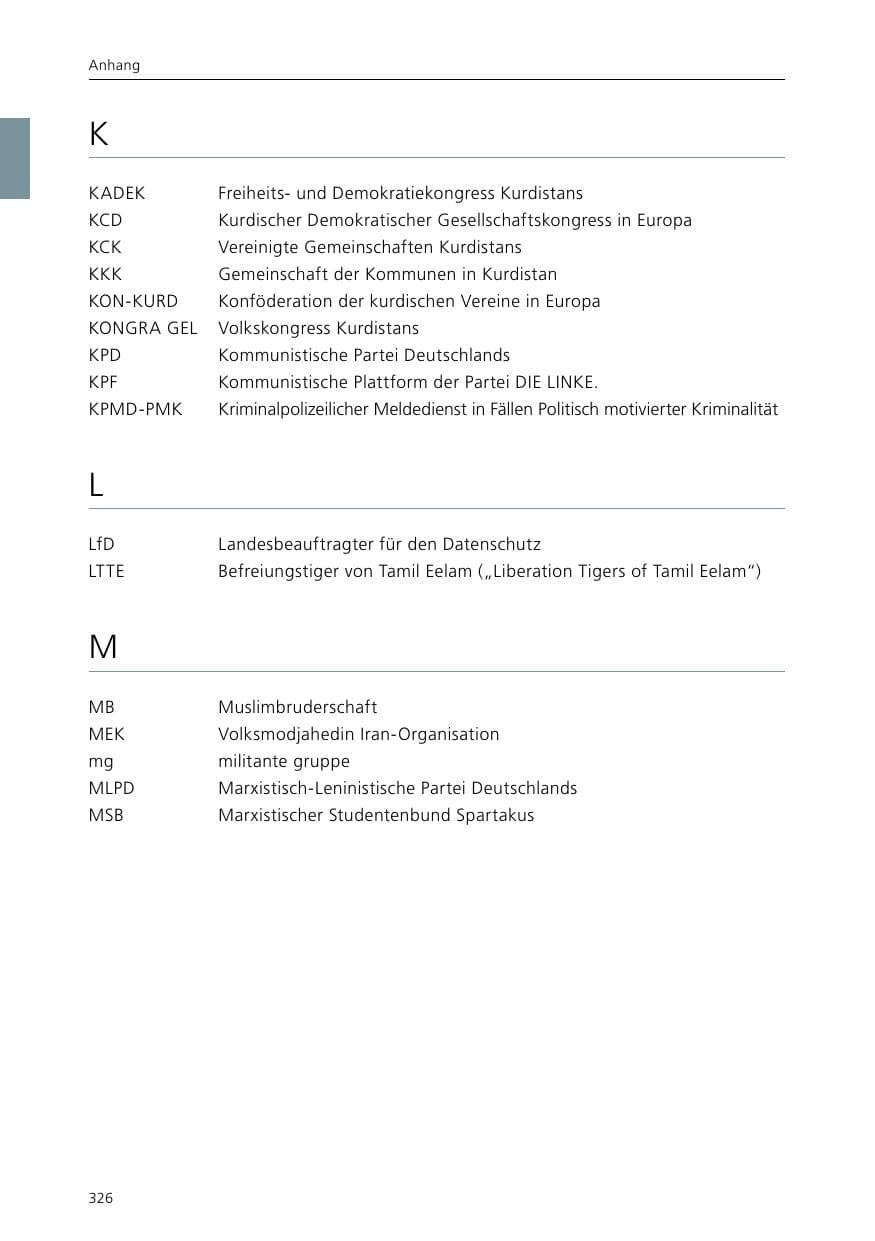 Seite 328 des Verfassungsschutzbericht 2015 Niedersachsen