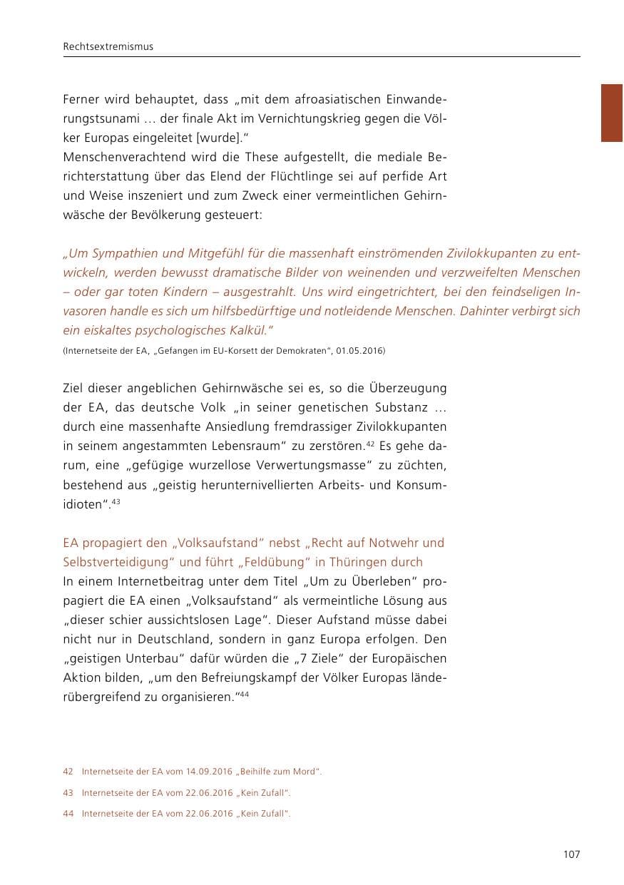 Seite 109 des Verfassungsschutzbericht 2016 Niedersachsen