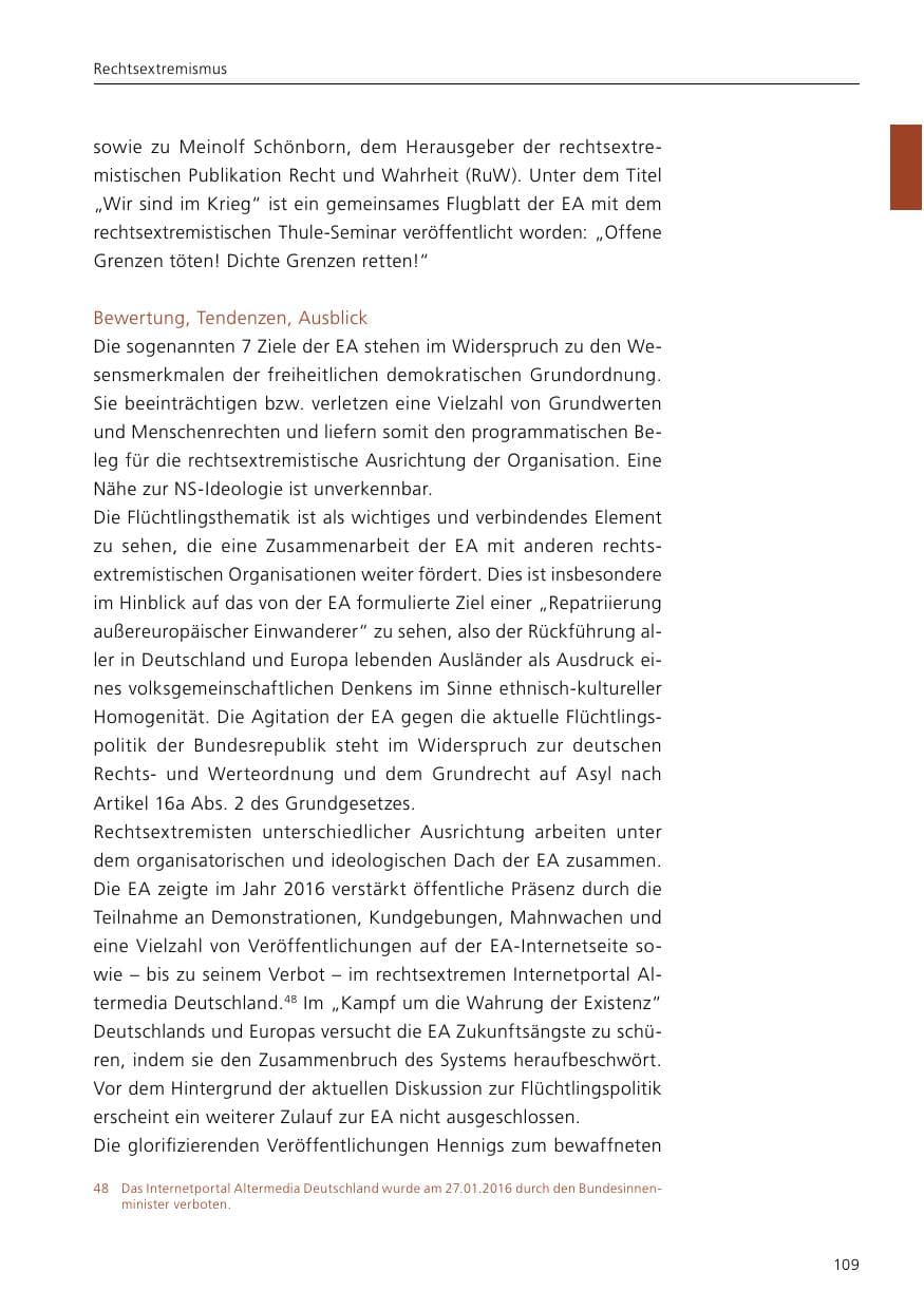 Seite 111 des Verfassungsschutzbericht 2016 Niedersachsen