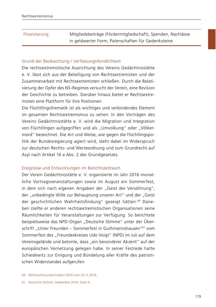 Seite 121 des Verfassungsschutzbericht 2016 Niedersachsen